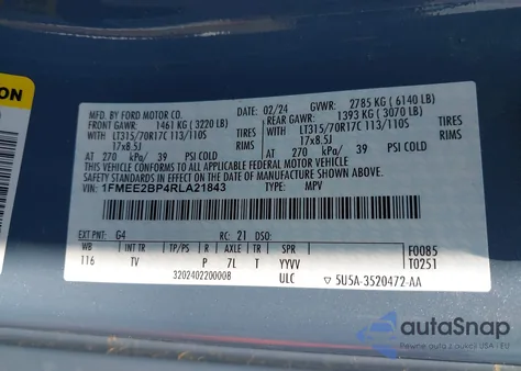 2024 Ford Bronco Wildtrak z USA, uszkodzony, nr VIN 1FMEE2BP4RLA21843